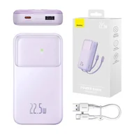 Powerbanki - Powerbank Baseus Comet 20000mAh, USB do USB-C, 22.5W (fioletowy) - miniaturka - grafika 1