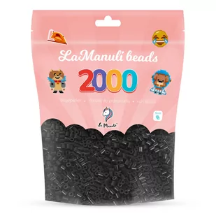 Koraliki do prasowania La Manuli - CZARNE, 2000 szt. - Prace ręczne dla dzieci - miniaturka - grafika 1