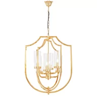 Lampy sufitowe - NOWOCZESNA LAMPA WISZĄCA ZŁOTA MEGI W6 - miniaturka - grafika 1