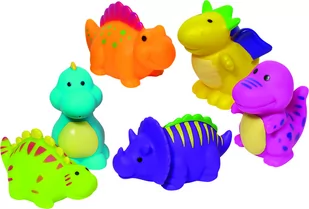 Goki Gumowe zwierzątka Dinozaury - Zabawki do kąpieli - miniaturka - grafika 1