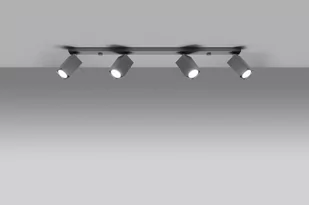 Sollux Lighting Plafon MERIDA 4L szary - Lampy sufitowe - miniaturka - grafika 1