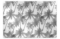 Podnóżki, podpórki, podkładki - Mata pod fotel biurowy Szare palmy 100x70 cm - miniaturka - grafika 1