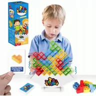 Zabawki sensoryczne - BALANSUJĄCA WIEŻA GRA ZRĘCZNOŚCIOWA TETRIS DUŻY ZESTAW UKŁADANKA RUCHOMA - miniaturka - grafika 1