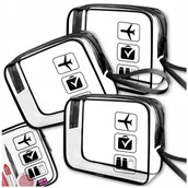 Kosmetyczki, organizery i kuferki - Zestaw Organizer Podróżny Przezroczysty Do Walizki KOSMETYCZKA 3 Sztuki - miniaturka - grafika 1