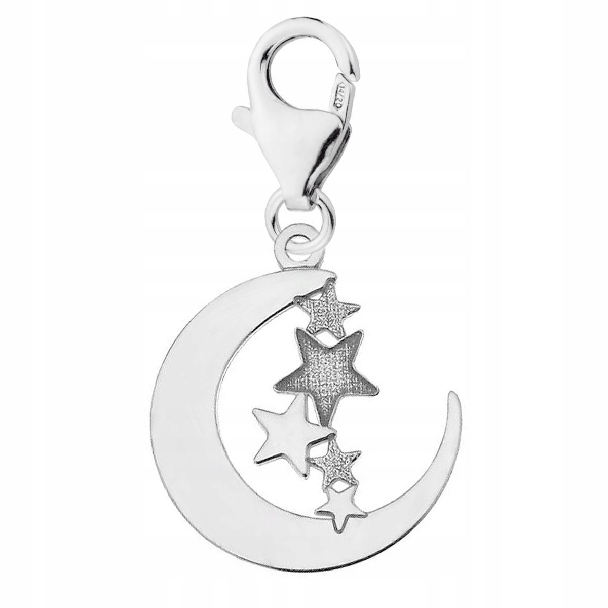 Zawieszka Srebrna Księżyc Gwiazdki Półksiężyc Gwiazdy Kosmos SREBRO 925