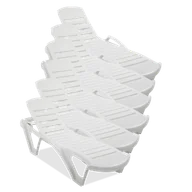 Leżaki ogrodowe - Leżak ogrodowy MONOBLOCK White 6x - Focus Garden - miniaturka - grafika 1