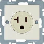Gniazdka elektryczne - B.Kwadrat/S.1 Berker Gniazdo z uziemieniem USA/KANADA NEMA 5-20 R, kremowy, połysk - miniaturka - grafika 1