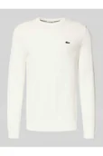 Swetry męskie - Sweter z dzianiny kroju regular fit z mieszanki bawełny - Lacoste - miniaturka - grafika 1