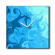Zegary - Zegar płótno nowoczesny 30x30 Niebieska abstrakcja, Coloray - miniaturka - grafika 1
