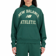 Bluzy sportowe damskie - Bluza New Balance WT33550NWG - zielona - miniaturka - grafika 1