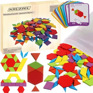 Drewniane Puzzle Układanka Gra Logiczna Mozaika XL KRUZZEL - Układanki dla dzieci - miniaturka - grafika 1