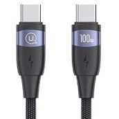 Kable USB - USAMS SJ632USB01 USB-C do USB-C 1,2m Czarny - miniaturka - grafika 1