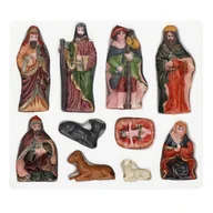 Ozdoby bożonarodzeniowe - Figurki do szopki bożonarodzeniowej 10 szt. z żywicy zestaw święta - miniaturka - grafika 1