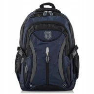 Plecaki - Plecak do Pracy Męski Granatowy Duży A4 Sportowy Wodoodporny Bag Street 67N - miniaturka - grafika 1
