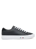 Trampki męskie - Tommy Hilfiger Tenisówki Th Hi Vulc Street Stitch FM0FM05645 Czarny - miniaturka - grafika 1