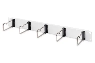 Digitus Organizator kablowy 19" 1U, 5x uchwyty stalowe, 40x75 mm, szary - Akcesoria do komputerów stacjonarnych - miniaturka - grafika 1
