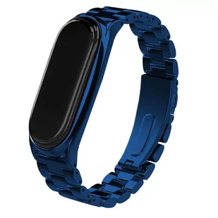 Metalowa Opaska, Bransoleta Do Xiaomi Mi Band 3/4 (Niebieska) - Akcesoria do pulsometrów i zegarków sportowych - miniaturka - grafika 1