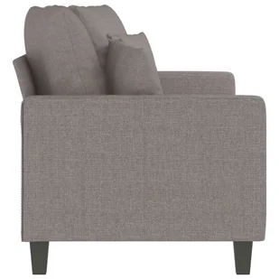 Sofa 2-osobowa, kolor taupe, 140 cm, tapicerowana tkaniną - Sofy i kanapy - miniaturka - grafika 5