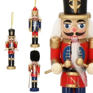 Ozdoby bożonarodzeniowe - Zawieszka 3 szt. dziadek do orzechów 13 cm choinkowa multikolor świąteczna ozdoba CA0823 - miniaturka - grafika 1