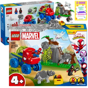 LEGO MARVEL KLOCKI PREZENT : Misja ratunkowa zespołu Spidey’ego w dinoterenówce 11199 + EBOOK - Klocki - miniaturka - grafika 1