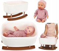 Lalki dla dziewczynek - Zestaw Lalka niemowlę łóżeczko kołyska bobas dziecko laleczka LullaBaby - miniaturka - grafika 1