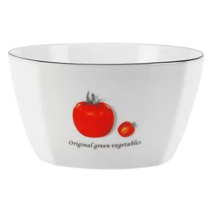 Miseczka Toskania 350 ml z porcelany New Bone biała wzór 1 tomato - Miski i półmiski - miniaturka - grafika 1