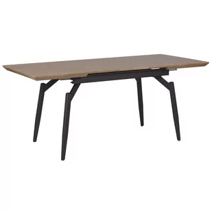 BLmeble Rozkładany stół do jadalni 140/180 x 80 cm ciemne drewno z czarnym BARBOSA 4251682243513 - Stoły - miniaturka - grafika 1