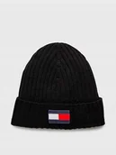 Czapki damskie - Tommy Hilfiger czapka zimowa beanie czarny rozmiar S/M - miniaturka - grafika 1