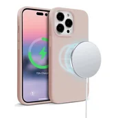 Etui i futerały do telefonów - Etui Crong Color Cover Magnetic MagSafe do iPhone 14 Pro Różowy - miniaturka - grafika 1