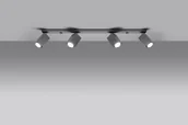 Lampy sufitowe - Sollux Lighting Plafon MERIDA 4L szary - miniaturka - grafika 1