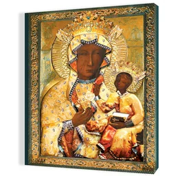 Obraz religijny na płótnie Matka Boża Częstochowska suknia Bursztynowo-Brylantowa - Ikony i obrazy sakralne Obraz religijny na płótnie Matka Boża Częstochowska suknia Bursztynowo-Brylantowa - Ikony i obrazy sakralne - miniaturka - grafika 1