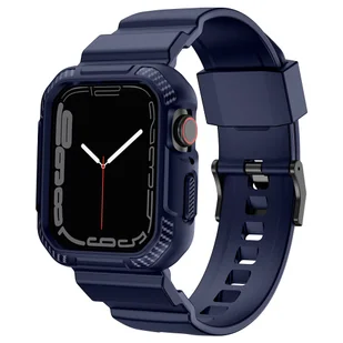 Kingxbar CYF106 2w1 pasek Apple Watch SE, 8, 7, 6, 5, 4, 3, 2, 1 (41, 40, 38 mm) z wbudowanym etui niebieski - Akcesoria do smartwatchy - miniaturka - grafika 5
