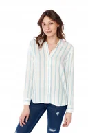 Koszule damskie - WRANGLER STRIPE SHIRT CARRIBEAN SEA W5R6TIB13 M - miniaturka - grafika 1