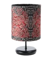 Lampy stojące - Czerwona lampka nocna z ozdobnym abażurem - 3X S376 Seriso - miniaturka - grafika 1