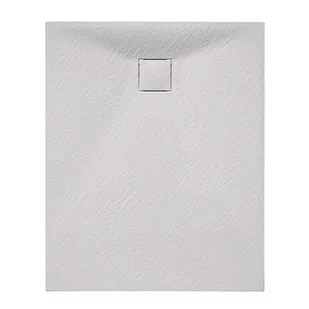 Biały brodzik prysznicowy prostokątny o strukturze kamienia 100x70 cm Riko Hydrosan - Brodziki prysznicowe - miniaturka - grafika 1