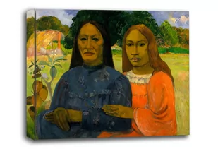 Two Women, Paul Gauguin - obraz na płótnie Wymiar do wyboru: 100x70 cm - Obrazy i zdjęcia na płótnie - miniaturka - grafika 1