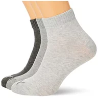 Czapki męskie - Puma Plain 3P Quarter skarpety, szary, 35-38 271080001 - miniaturka - grafika 1