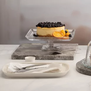 Patera Madlen na nóżce 24 cm PASABAHCE - Tace i patery - miniaturka - grafika 1