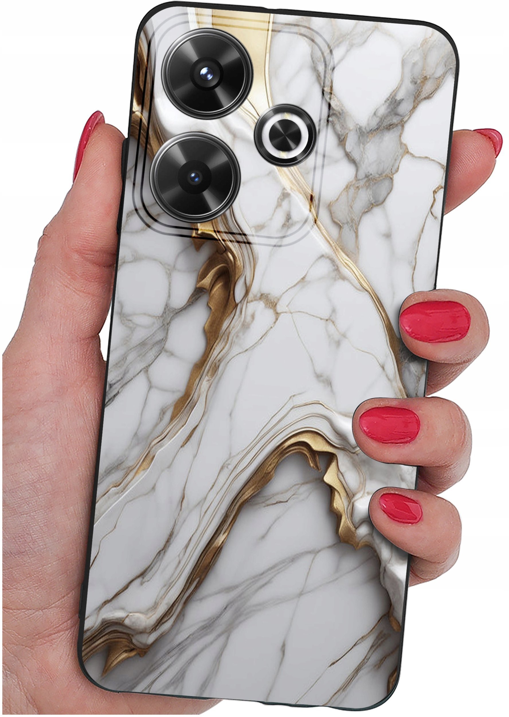 Etui do Xiaomi Redmi 13 4G WZORYSILIKONOWE MATT CASE + SZKŁO 9H