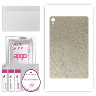 folia naklejka skórka strukturalna na TYŁ do TCL Tab 8 4G - Tytan Srebrny - apgo SKINS - Akcesoria do tabletów i e-booków - miniaturka - grafika 1