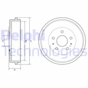 Bębny hamulcowe - Bęben hamulcowy Delphi BF568 - miniaturka - grafika 1