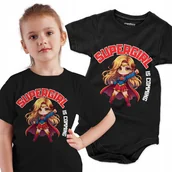 Body dla niemowląt - Body dziecięce z Nadrukiem superbohatera Supergirl is coming Bobas - miniaturka - grafika 1