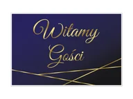 Wesele i ślub - Plakat Weselny granatowo-złoty - 90x60 cm - miniaturka - grafika 1