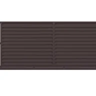 Ogrodzenia - Polbram Brama przesuwna Kreta 5x1,5 m lewa brązowa automat - miniaturka - grafika 1