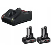 Akumulatory do elektronarzędzi - Bosch Akumulator Li-ion 12V 2x6.0Ah+ładowarka Gal 12V-40 B1600A01B20 1600A01B20 - miniaturka - grafika 1
