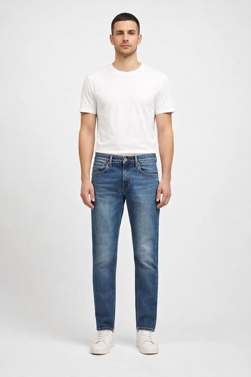 PEPE JEANS NIEBIESKIE JEANSY MĘSKIE Z PRZETARCIAMI PROSTE 31/32 AWA