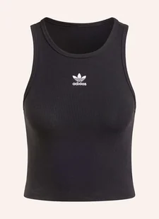 Adidas Originals Top Essentials Rib schwarz - Koszulki i topy damskie - miniaturka - grafika 1