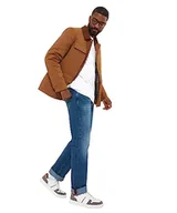 Kurtki męskie - Joe Browns Męska kurtka robocza z kontrastowym kołnierzem, woskowana, brązowa, XL, XL - miniaturka - grafika 1