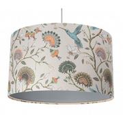 Lampy sufitowe - Srebrna lampa wisząca z dekoracyjnym abażurem - S385-Palva - miniaturka - grafika 1