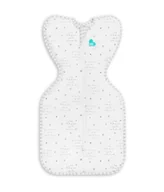 Rożki i beciki - Otulacz Swaddle UP - rozmiar M - biały, kosmos i napisy ETAP1 - 0.2 TOG Original - miniaturka - grafika 1